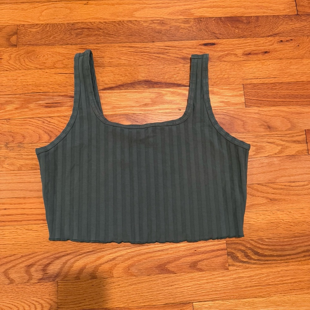 OFFLINE By Aerie OG Groove Crop Top in Sycamore Green Women’s XL